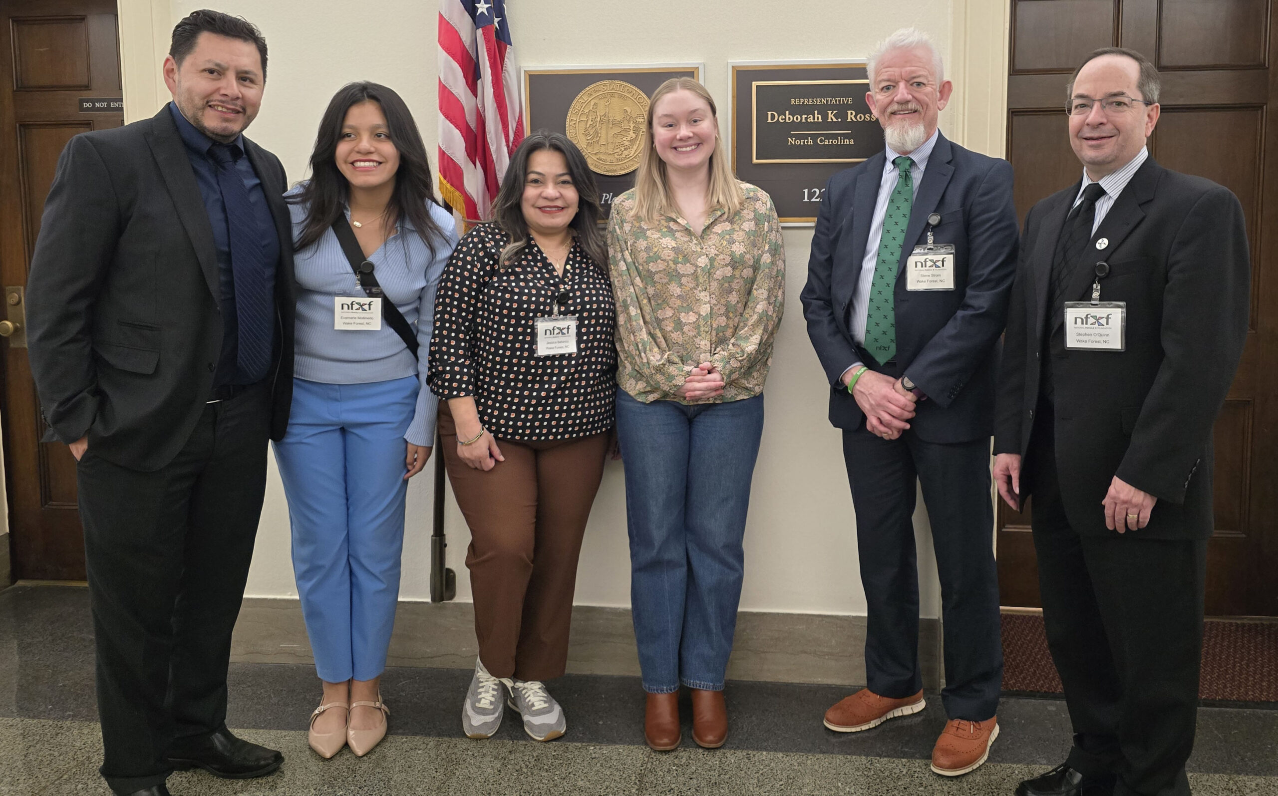 Juan and Evemarie Molliendo, Jessica Betanco, Legislative Fellow Nora Dickson, Steve Strom, Dr. Stephen O'Quinn  