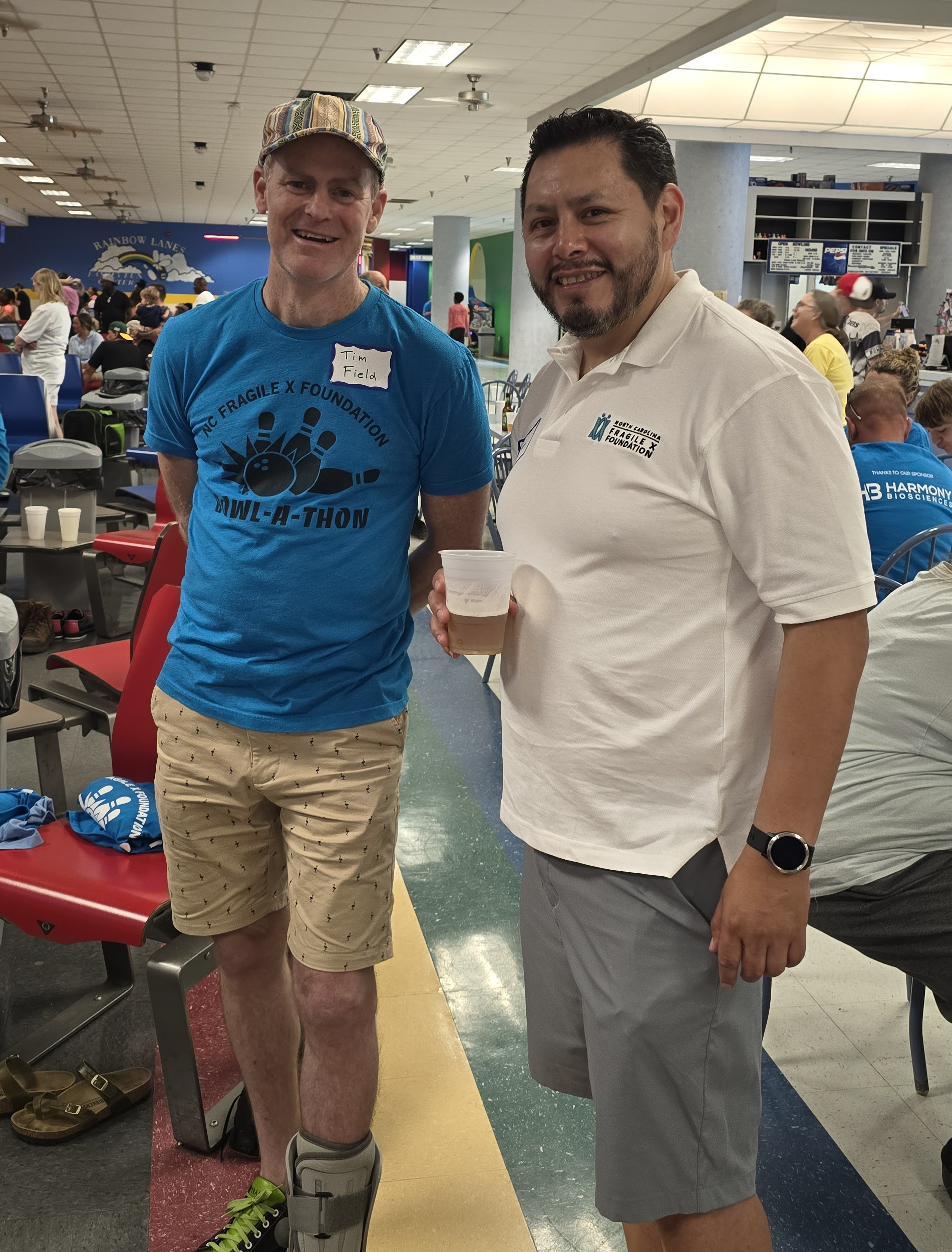 Tim Field and Foundation Board member Juan Pablo Molliendo take time to visit.