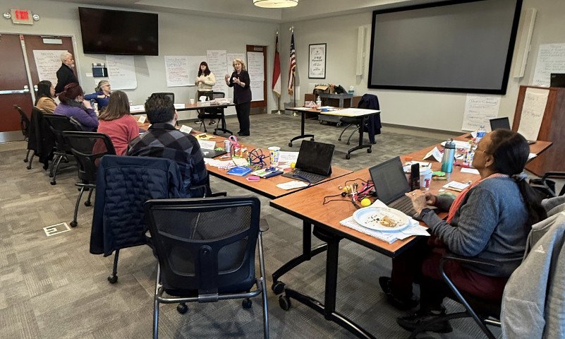 The group spent Saturday planning and prioritizing with facilitators, Hannah Youngdeer and Tara Larson from CCR Consulting.