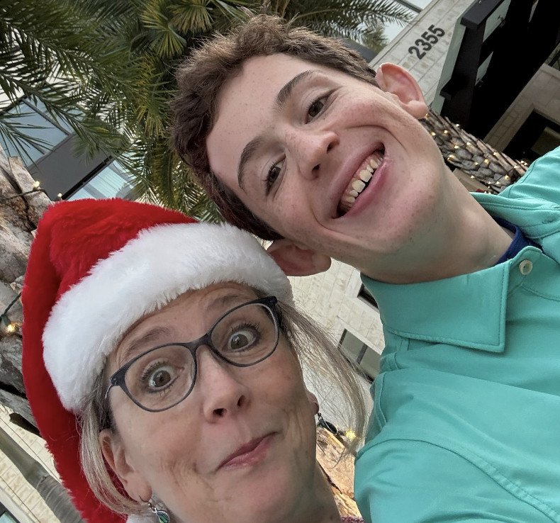Kerry is pictured here with her son, Elliot.