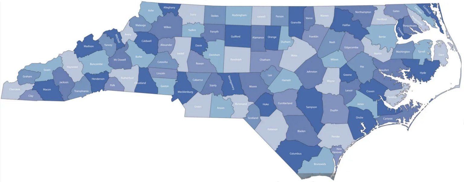Map of NC Counties