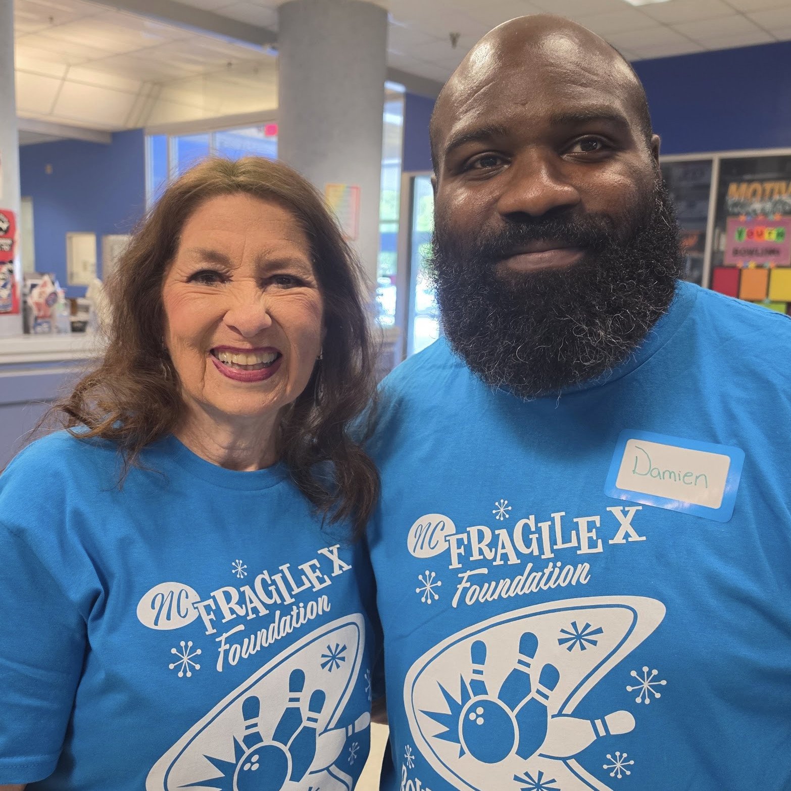 Representative Donna White with Damien Dowdy at the 2026 Bowl-a-Thon